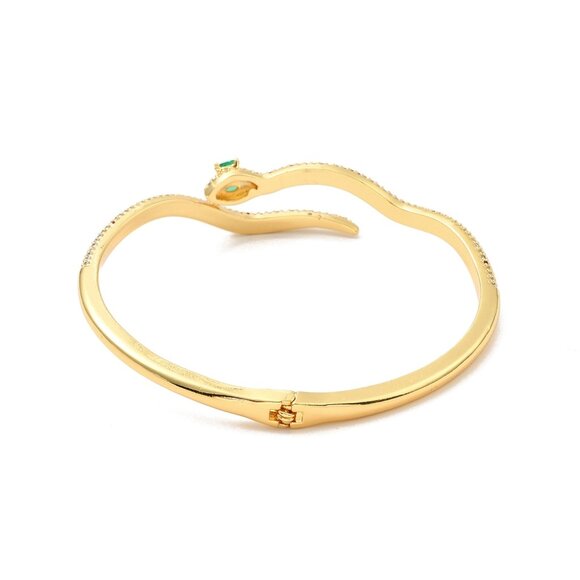 NWOT Pave Sexy Snake Bracelet and Stud earring set w real Gold Plating 2/$25 - Picture 4 of 7